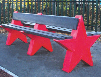 Outdoor Plastic Star Bench - Educational Equipment Supplies