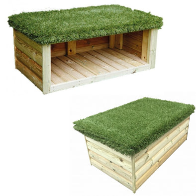Grass Topped Wooden Storage Bench - www.ee-supplies.co.uk