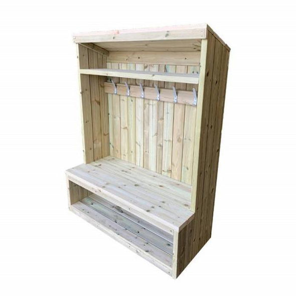 Outdoor Wooden Cloakroom Unit - Educational Equipment Supplies