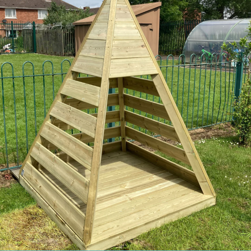Outdoor Wooden Playground Teepee | Educational Equipment Supplies