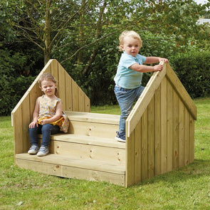 Outdoor Wooden Up & Over Steps - Educational Equipment Supplies