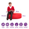 Eden Two-Seater Bean Bag Oval - Red Oval bean bag red  | Beanbags | www.ee-supplies.co.uk