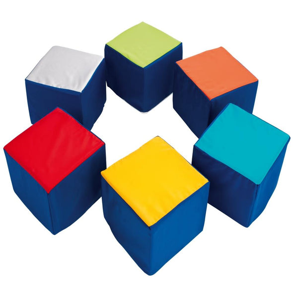 Pack x 6 Seating Cubes - Educational Equipment Supplies