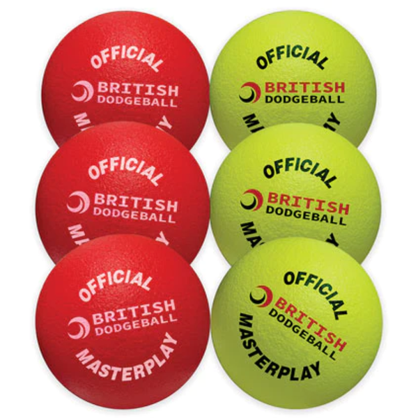 Official British Dodgeball Masterplay Foam Dodgeball x 6