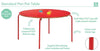 Standard Crushed Bent Circular Table With Pen Pots - Educational Equipment Supplies