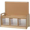 Playscapes Static Low Level Storage Unit & Cork Panel - 3 x Plastic Trays - Educational Equipment Supplies