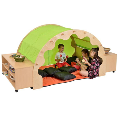 Play Pod & Canopy & 2 Sets Of Curtains, 6 Cushions ,large Mat & 2 Bookcases Play Pod+ Canopy + Cushions | Nursery Furniture | www.ee-supplies.co.uk