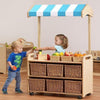 Playscape Mobile Tall Unit With Shop Canopy Add-on x 6 Plastic Trays - Educational Equipment Supplies