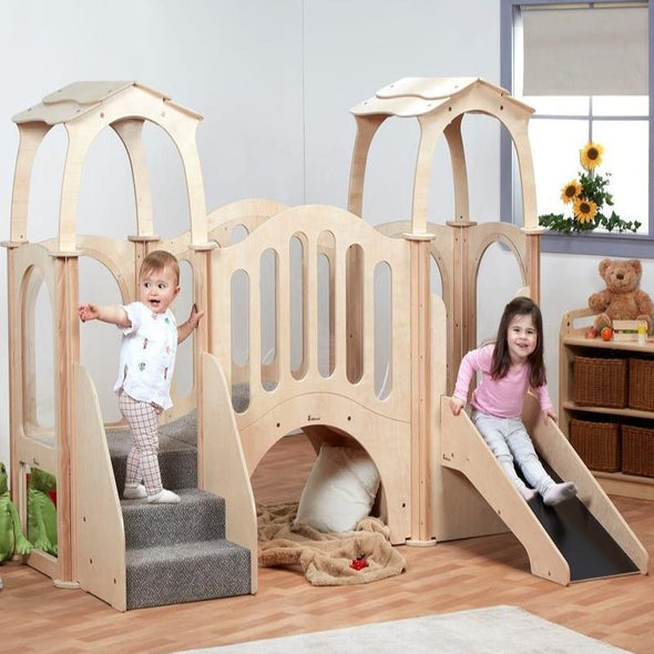 Playscapes Hide ‘n’ Slide Kinder Gym With Roof - Educational Equipment Supplies