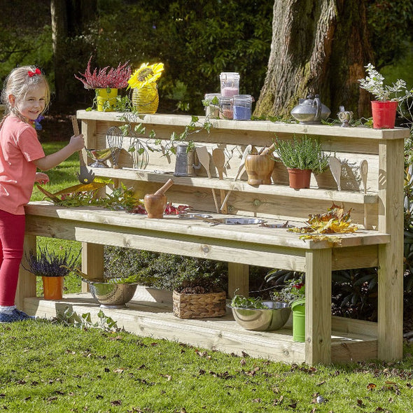 Playscapes Outdoor Potion Bench - 7 Station - Educational Equipment Supplies