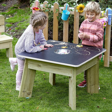 Playscapes Outdoor Wooden Chalkboard Table - Educational Equipment Supplies