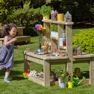 Playscapes Outdoor Island Kitchen Playscapes Outdoor Wooden Mini Mud Kitchen | outdoor furniture | www.ee-supplies.co.uk