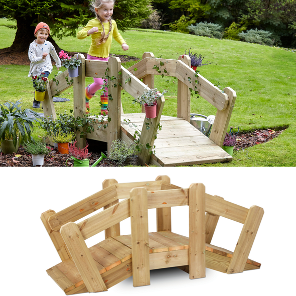 Playscapes Outdoor Wooden Toll Bridge - Educational Equipment Supplies
