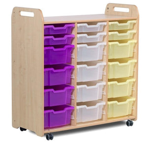 Playscapes Tray Unit - Ex-Large Triple Column x 12 Deep & 6 Shallow Trays - Educational Equipment Supplies