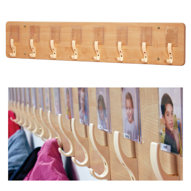 Playscapes Wall Mounted Cloakroom Hook Board - Educational Equipment Supplies