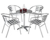 Plaza-Cafe Aluminum Bistro Round Table - Educational Equipment Supplies