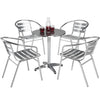 Plaza-Cafe Aluminum Bistro Round Table + 4 Aluminum Chairs Plaza-Cafe Aluminum Bistro Round Table + 4 Aluminum Chairs | www.ee-supplies.co.uk