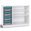 Premium 8 Shallow Tray Unit + 2 Shelves - White - Mobile & Static Premium 8 Shallow Tray Unit + 2 Shelves - Grey | Grey White Tray Stores | www.ee-supplies.co.uk