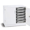 Premium 12 Shallow Tray Unit - White Cupboard- Mobile & Static Premium Cupboard Tray Storage | Grey White Cupboards | www.ee-supplies.co.uk