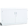 Premium 2 Shelf Cupboard - White- Mobile & Static - Educational Equipment Supplies