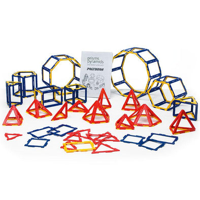 Polydron Frameworks Prism and Pyramid Set - 121 Pieces - Educational Equipment Supplies