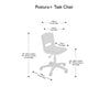 Postura + Task Chair Black Base + Glides - Educational Equipment Supplies