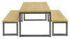 Premium Dining Table & Benches - Oak - Educational Equipment Supplies