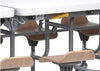 12 Seat Primo Mobile Folding School Dining Tables - White Gloss - W3080 x D1500mm - Educational Equipment Supplies