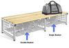 Probe - Single Bench With Coat Hooks - Black Polymer Slates - Educational Equipment Supplies