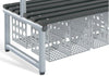 Probe - Double Bench With Coat Hooks - Black Polymer Slates Probe Cloakroom | Wood & Metal Cloakroom | www.ee-supplies.co.uk