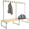 Probe - Double Bench With Coat Hooks - Wooden Ash Slates - Educational Equipment Supplies