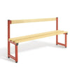 Probe - Single Bench Seat Ash Wood Slates Probe Single Bench Seat Unit | Wood & Metal Cloakroom | www.ee-supplies.co.uk