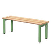 Probe - Single Cloakroom Bench Ash Wood Slates - Educational Equipment Supplies