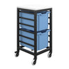 Titan 2 x F25 Tray Mobile Trolley Storage Unit Titan 2 x F25 Tray Mobile Trolley Storage Unit  | tray Storage | www.ee-supplies.co.uk