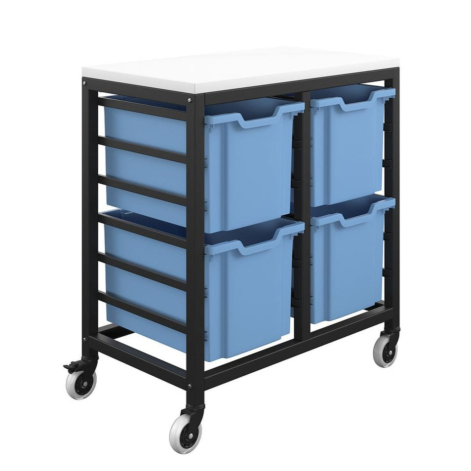Titan 4 x F25 Tray Mobile Trolley Storage Unit | Educational Equipment ...