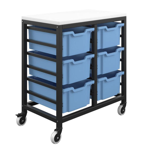 Titan 6 x F2 Tray Mobile Trolley Storage Unit Titan 6 x F2 Tray Mobile Trolley Storage Unit | tray Storage | www.ee-supplies.co.uk