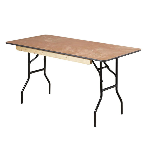 Rectangular Wooden Folding Trestle Table | 4ft x 2ft 6inch (1220 x 760mm)