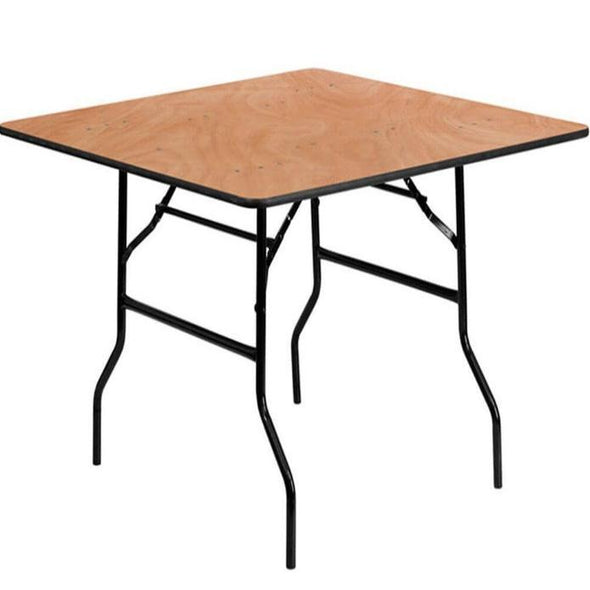 Square Wooden Folding Trestle Table | L760 x W760mm (2'6" x 2'6") - Educational Equipment Supplies