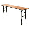 Slim Rectangular Wooden Trestle Table | 6ft x 1ft 6in (1830 x 460mm) - Educational Equipment Supplies