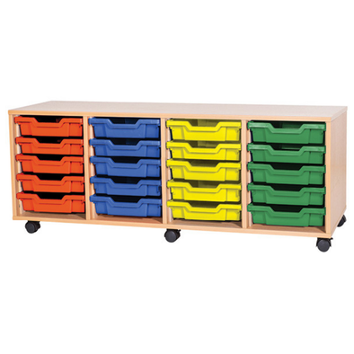 Quad Bay Storage Units - 20 Tray - Educational Equipment Supplies