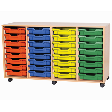 Quad Bay Storage Units - 32 Tray - Educational Equipment Supplies