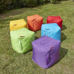 Indoor/outdoor Large Quilted Bean Bag Cubes - Educational Equipment Supplies