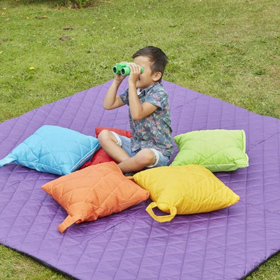 Indoor/outdoor Quilted Bean Bag Small Cushions x 10 - Educational Equipment Supplies