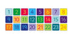 Rainbow™ 1-24 Numbers Mini Mat Squares & Holdall W400 x D400mm - Educational Equipment Supplies
