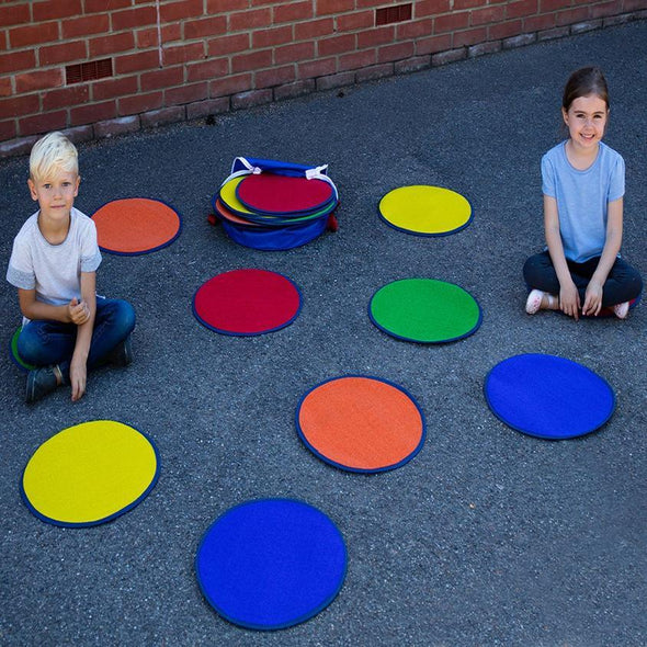 Rainbow™ Circle Mats with Free Holdall Set of 30  - 400 x 400m - Educational Equipment Supplies