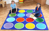Rainbow™ Circle Placement Carpet - W2000 x D2000mm - Educational Equipment Supplies