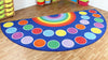 Rainbow™ Semi-Circle Placement Carpet - W4000 x D2000mm - Educational Equipment Supplies