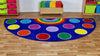 Rainbow™ Semi-Circle Carpet - W3600 x D2570mm - Educational Equipment Supplies