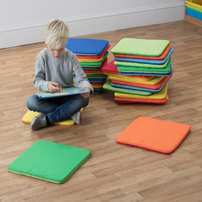 Rainbow™ Square Cushions Set of 32 - Educational Equipment Supplies
