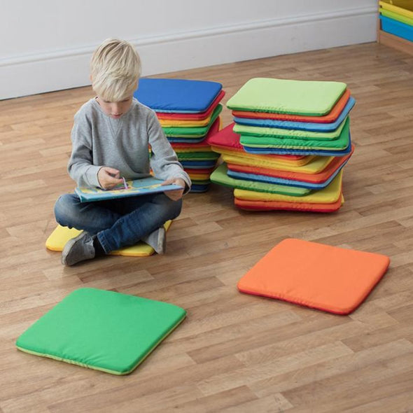 Rainbow™ Square Cushions Set of 32 - Educational Equipment Supplies